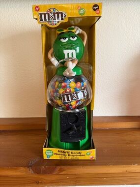 M&M'S Green Character Candy Dispenser with Multicolored Candies